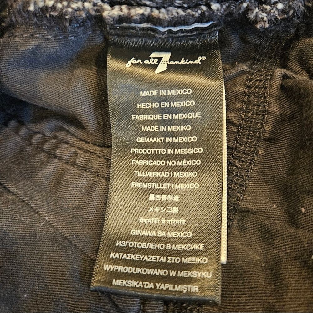 7 For All Mankind Men's Jeans Size 40x32 Black The Straight Whiskers - Picture 8 of 14